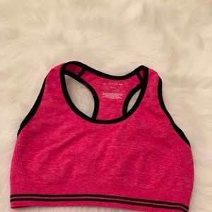 Hot pink sports bra